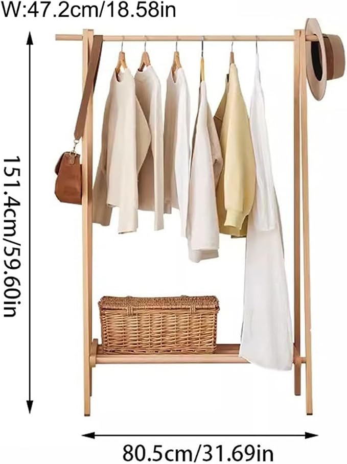Corner Coat Rack Wooden Coat Rack Modern Simple Small Apartment Bedroom Clothes - Image 2
