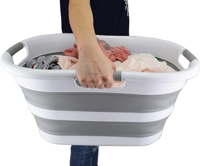 SAMMART 40L Set of 2 Collapsible Plastic Laundry Basket - Image 8