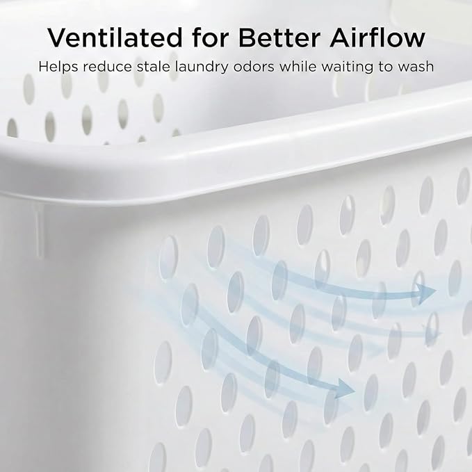 Extra Large 2.7 Bushel Plastic Laundry Basket, Easy-Carry Clothes Basket - Image 5