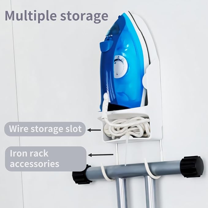Ironing Board Hanger Wall Mount, Electric Iron and Iron Board Holder - Image 7