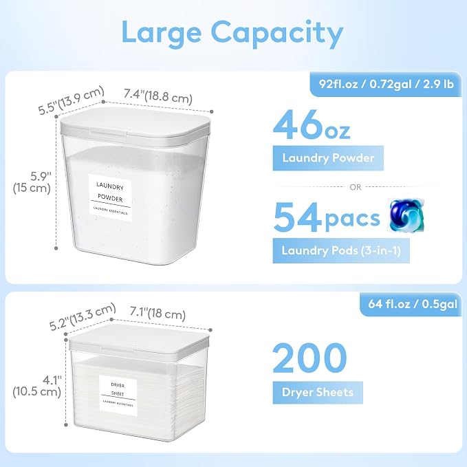 Lifewit 4 Pcs Laundry Pods Container - Image 4