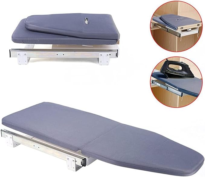 Ironing Board Retractable Pull Out Ironing Board Closet Sliding Out Swivel Iron - Image 2