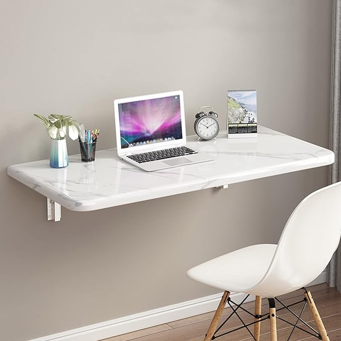 Laundry Folding Table Wall Mounted Marble Pattern Wall Table - Image 4