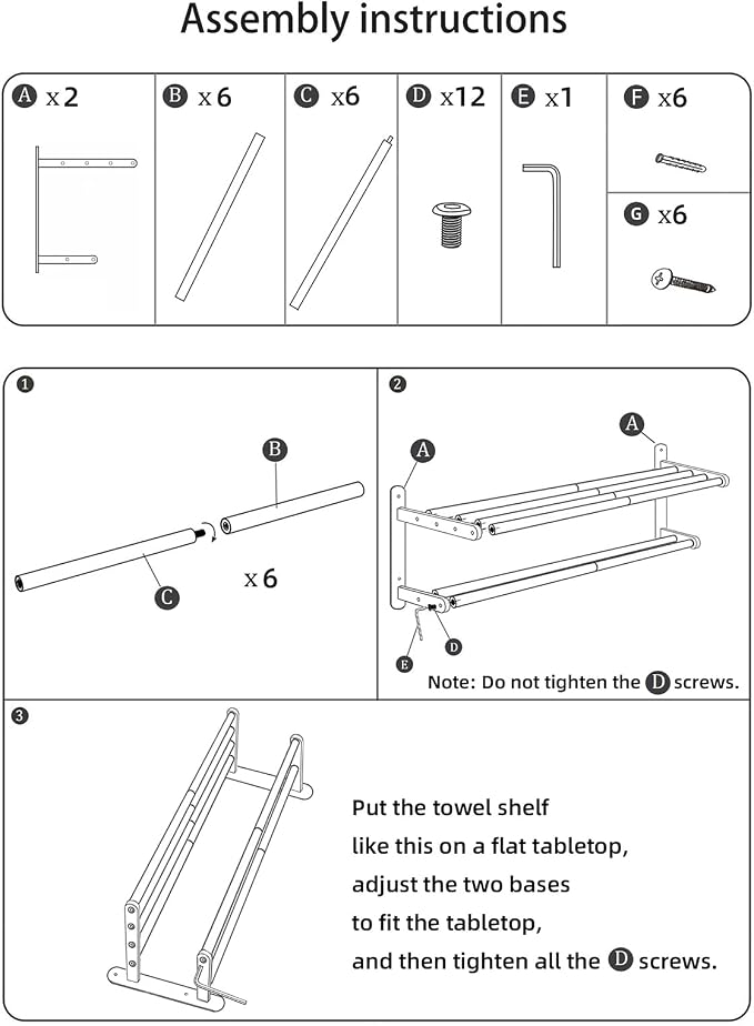 Towel Racks for Bathroom - 24 in Bath Towel Shelf - Image 7