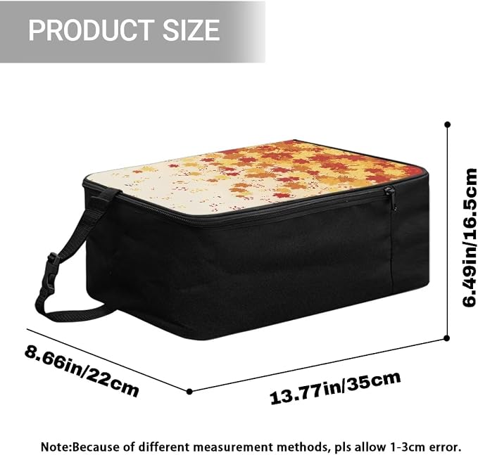 Portable Travel Iron Storage Bag Fall Maple Leaves Heavy Fabric Bag - Image 7