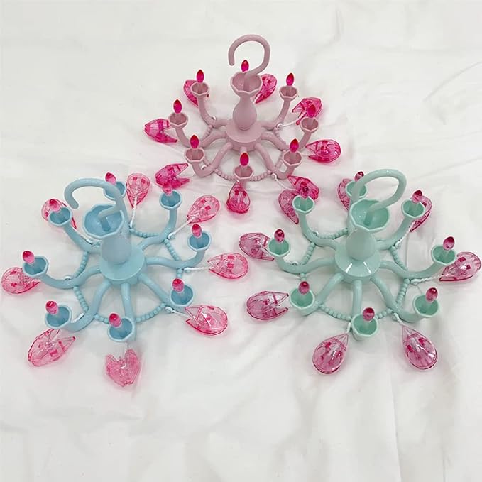 WAYUTO Plastic Drying Rack Crystal Chandelier - Image 5