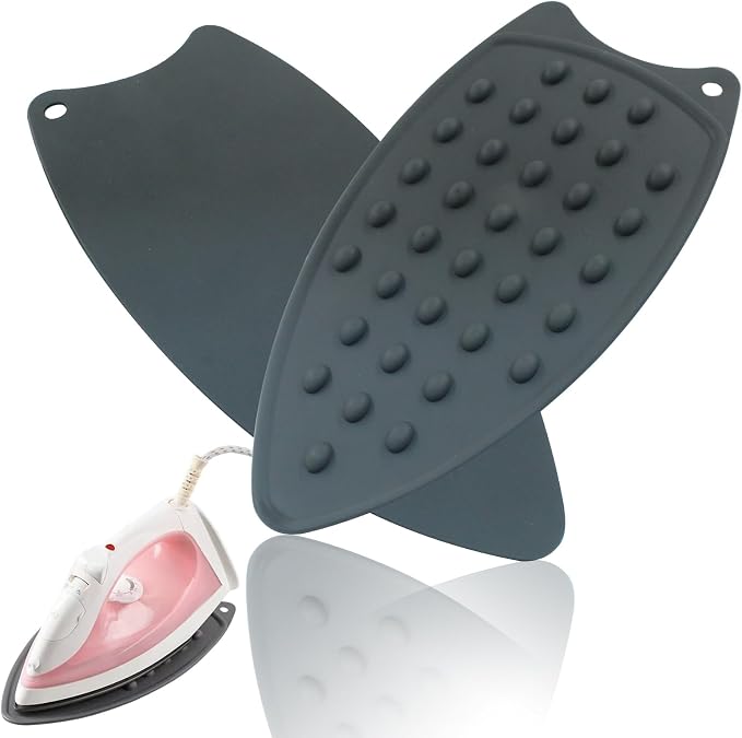 2 Pcs Silicone Iron Rest Pads Mat Iron Hot Heat Resistant Protective Pads by Moicstiy