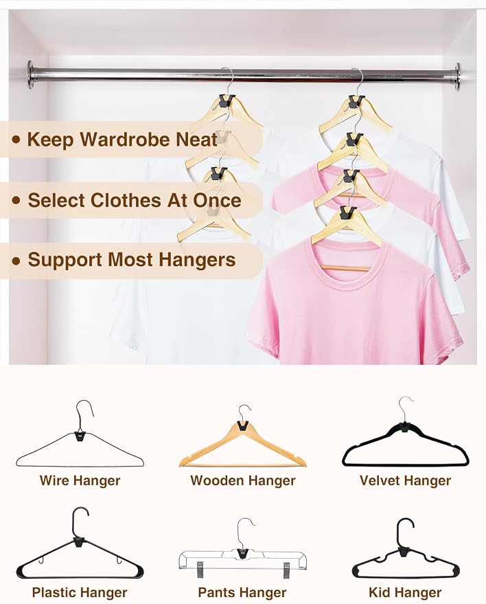 Smartor Clothes Hanger Connector Hooks 120 Pack, Closet Storage and - Image 4
