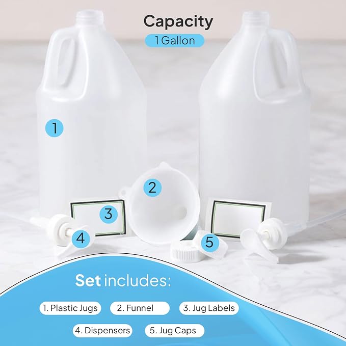 1 Gallon Jugs - Pack of 2 Plastic Jug Containers - Image 3