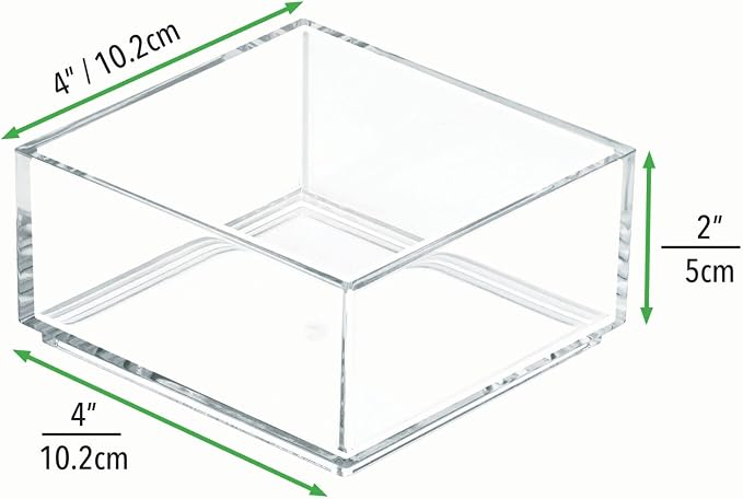 mDesign Plastic Square Desk Organizer - Image 4