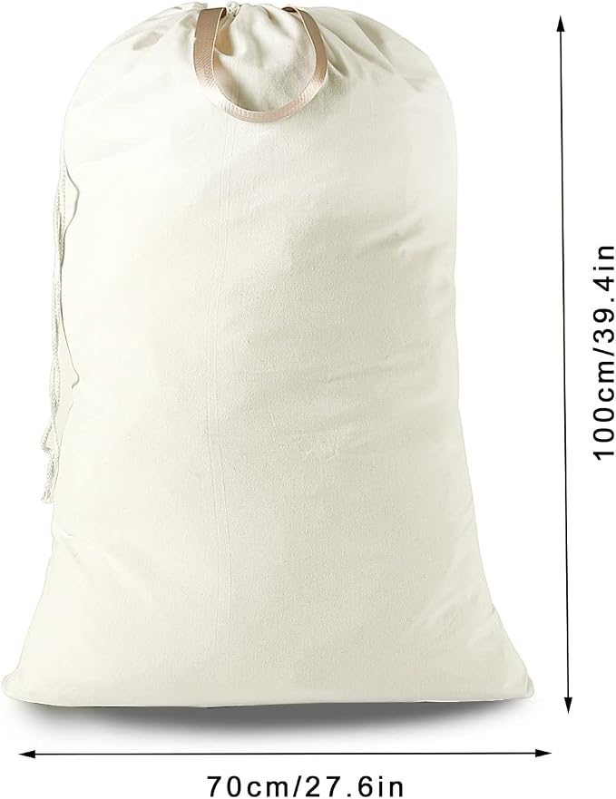 Heavy Duty Laundry Bag with Drawstring and Handle, Extra Large Travel Dirty - Image 2