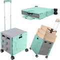 Foldable Shopping Utility Cart Portable Rolling Crate Handcart by ZIYOULANG
