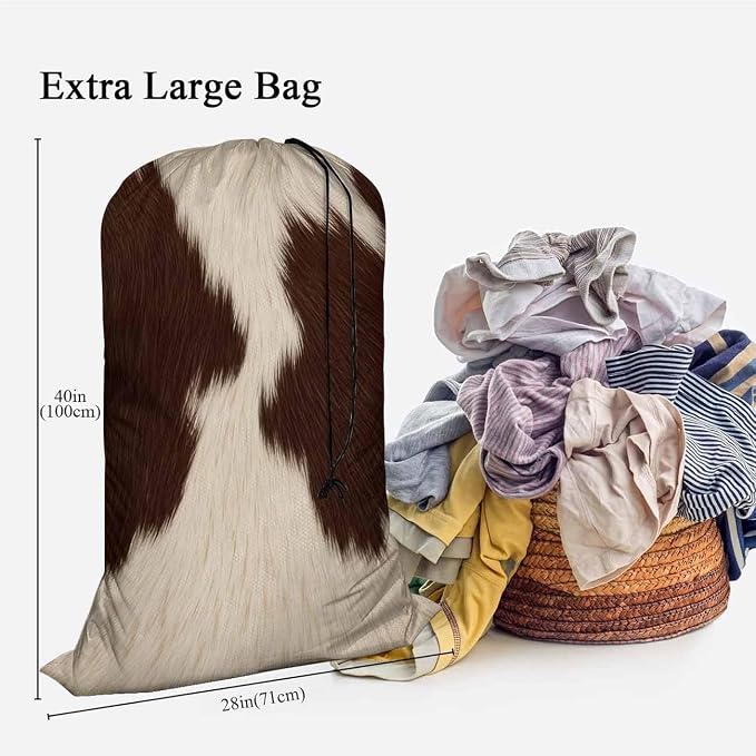 Swono Cowhide Fur Laundry Bag - Image 3