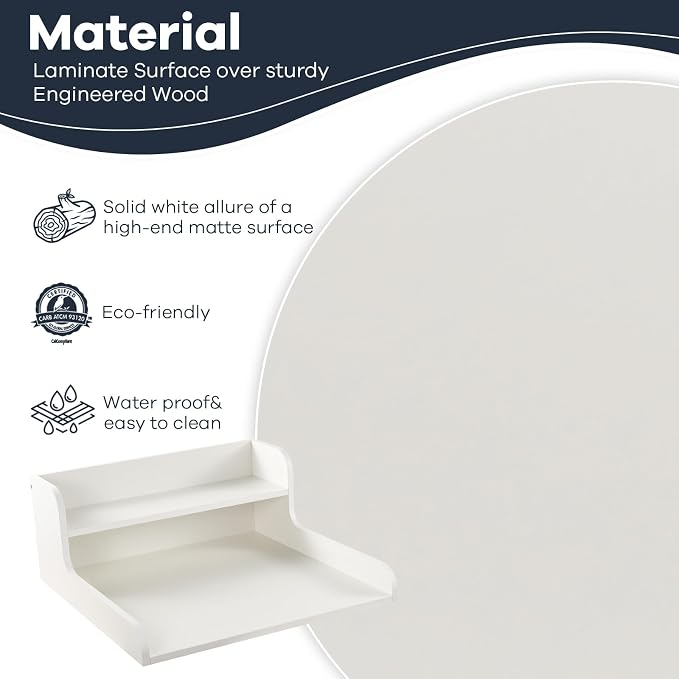 Kaboon Washer Dryer Countertop 2 Tier 28 inches Wide, Laundry Shelf Topper - Image 4