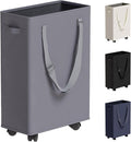 Slim Rolling Laundry Basket, Slim Laundry Hamper by TECHMILLY