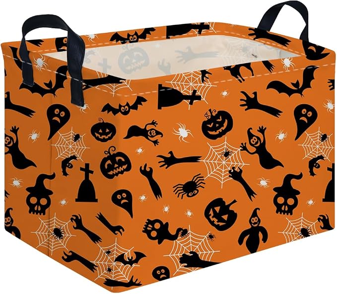 Rectangular Halloween Basket, Trick or Treat Basket by FXOCSHE
