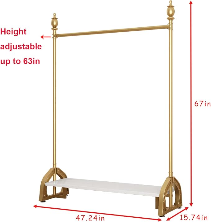 Gold Clothing Rack, Boutique Gold Clothes Racks - Image 4