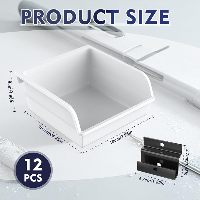 Slatwall Bins with Hooks Plastic Slatwall Organizer Slatwall Containers - Image 2