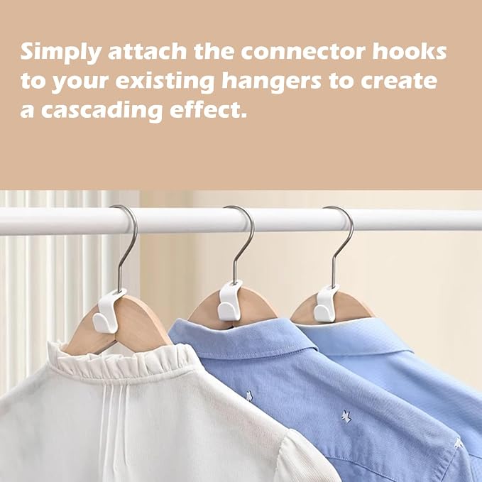 20 Pieces Hanger Connector Hooks Clothes Organizer Space Saving Hanger - Image 4