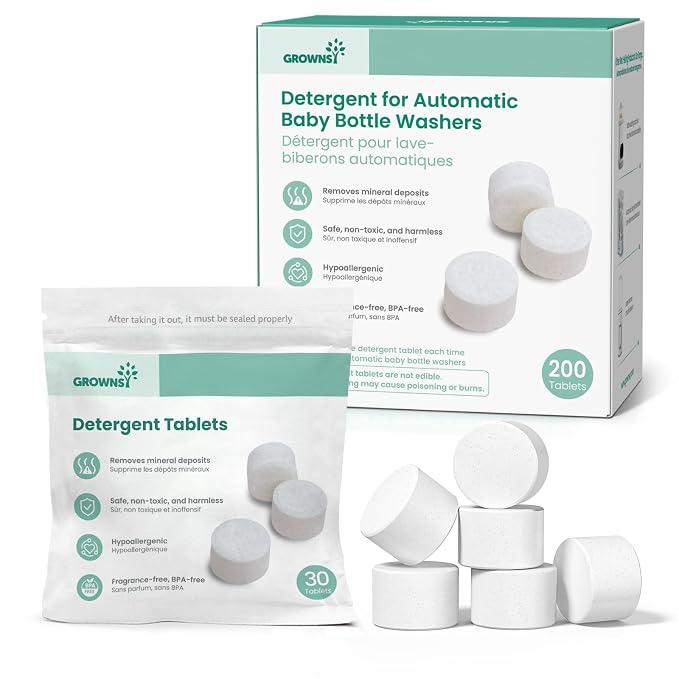 GROWNSY Bottle Washer Tablets 200 Count, Detergent Tablets Compatible by GROWNSY