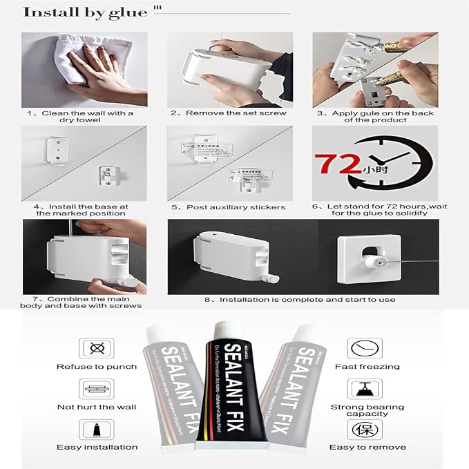 5 Meters Retractable Clothesline Outdoor Indoor Bathroom Accessories Drying - Image 7