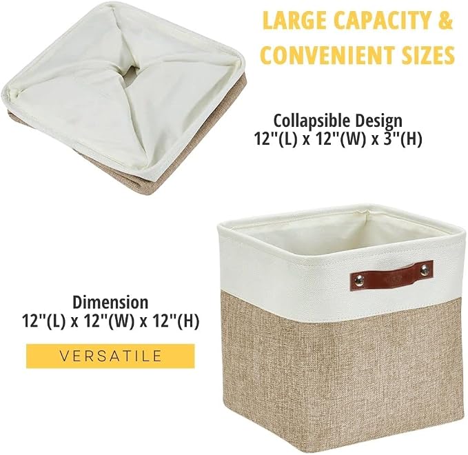 DECOMOMO Storage Cubes, 12x12 Storage Bins, Baskets - Image 5