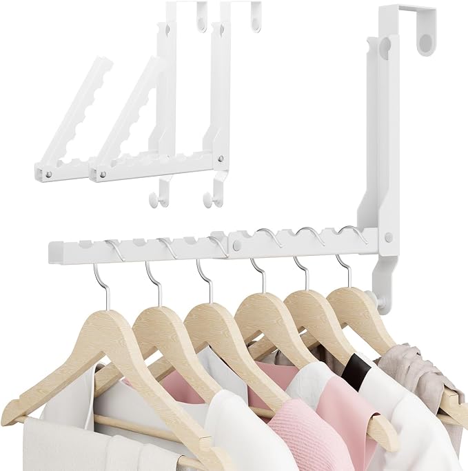 Over The Door Hanger Folding Clothes Drying Rack, Double Fold Hanging Door by BAKON