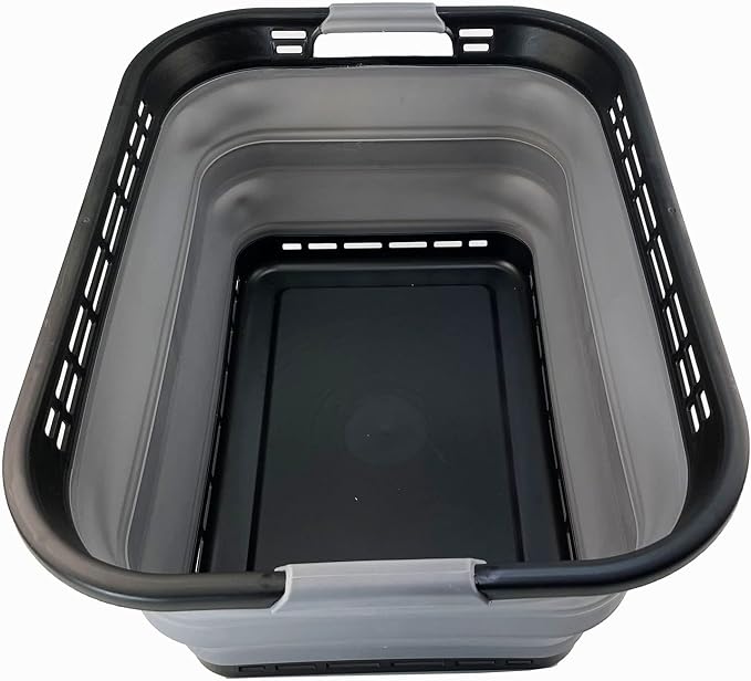 SAMMART 42L Collapsible Plastic Laundry Basket by SAMMART