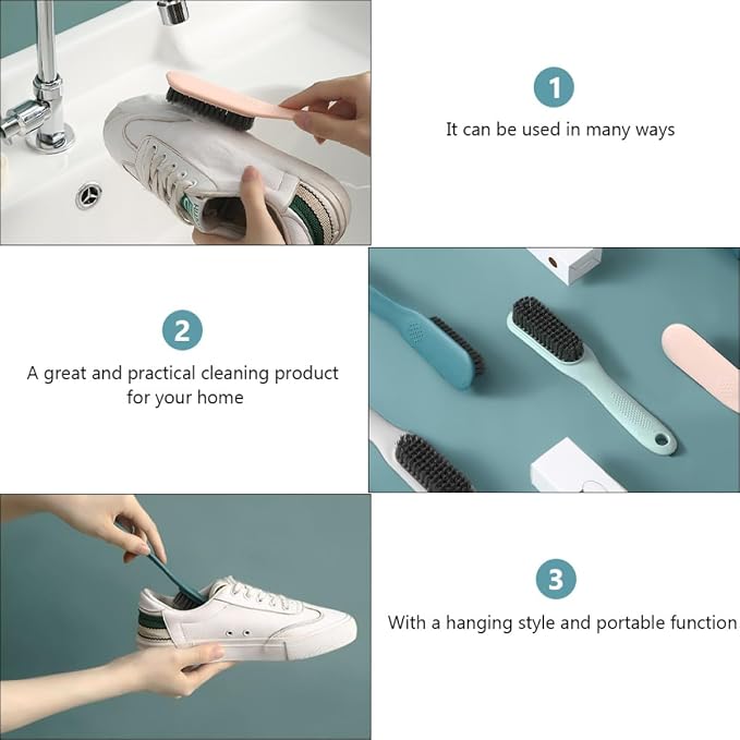 4 Pcs Long Handle Shoe Brush Set - Image 7