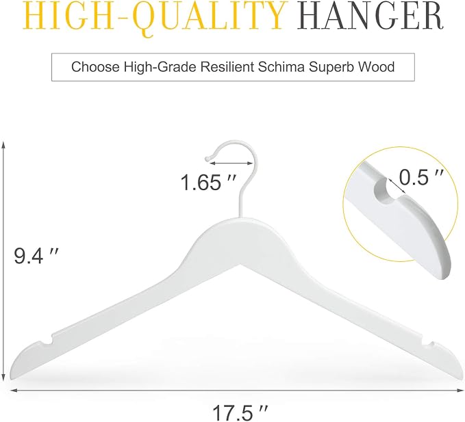 TOPIA HANGER Wooden Hangers 18 Pack, Premium Bride Hanger - Image 2