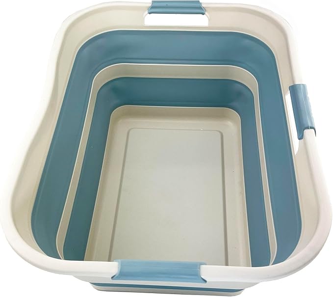 SAMMART 42L Collapsible Plastic Laundry Basket by SAMMART