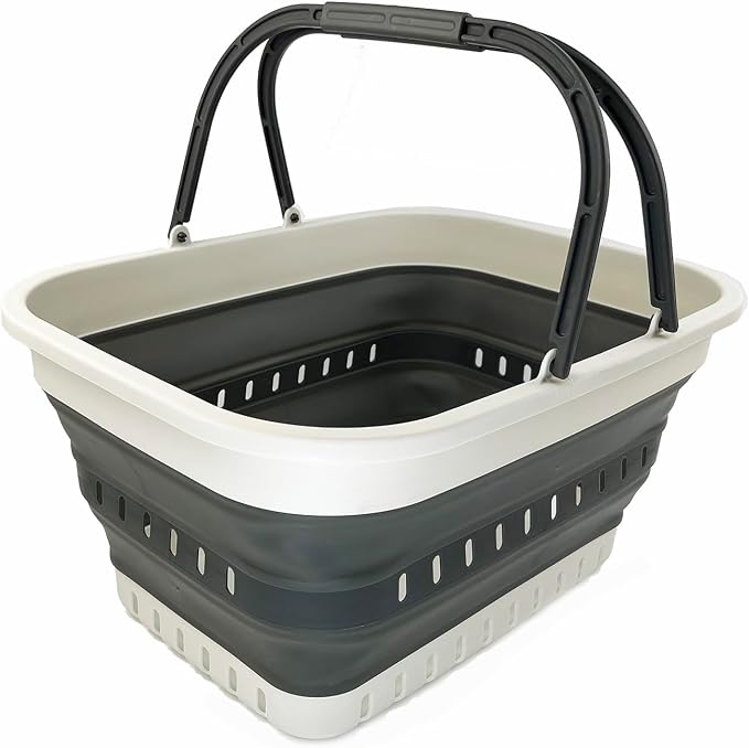 SAMMART 26L Collapsible Plastic Laundry Basket by SAMMART