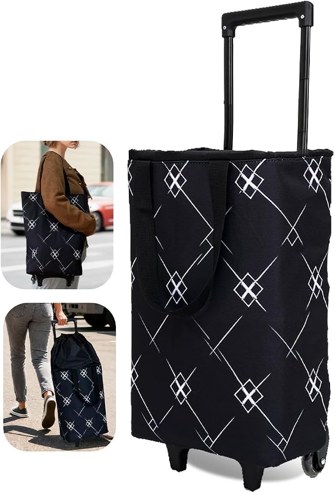 Foldable Rolling Bag, Portable Small Shopping Cart by Unknown