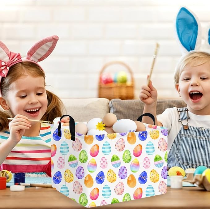 Rectangular Cute Easter basket, Easter basket empty, Storage Basket - Image 3