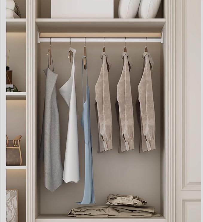 Clothes Rail for Wall, Metal Closet Bar for Hanging Clothes, Thick Garment Pole - Image 7