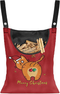 Cute Christmas Cat Hanging Clothes Pin Bag by Psesaysky