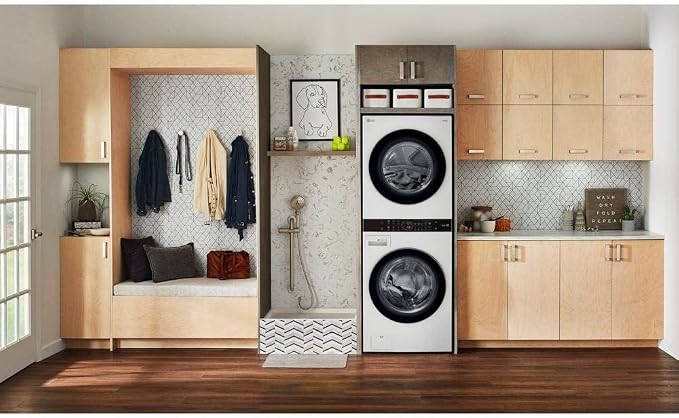 LG WKE100HWA WashTower Stacked Smart Laundry Center 4.5 Cu.Ft. Front Load - Image 8