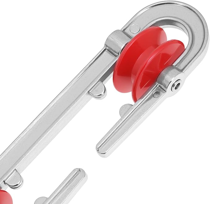 QWORK Plastic Aluminum Clothesline Separator Spreader Pulley, 2 Pack Heavy Duty - Image 6