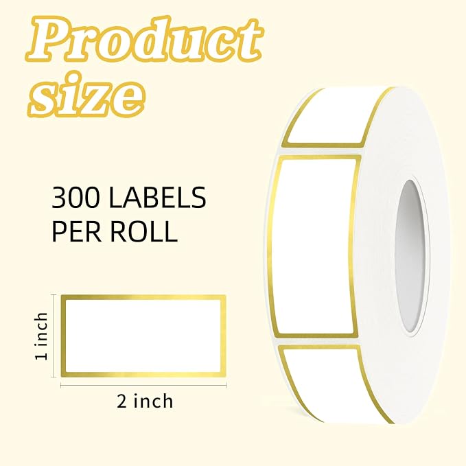 300 Golden Border Removable Freezer Labels Water Oil Resistant - Image 3