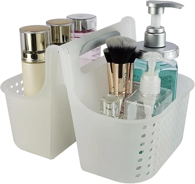 J&V TEXTILES Portable Shower Caddy, Bathroom Organizer Basket, Perfect Size by JVTextiles