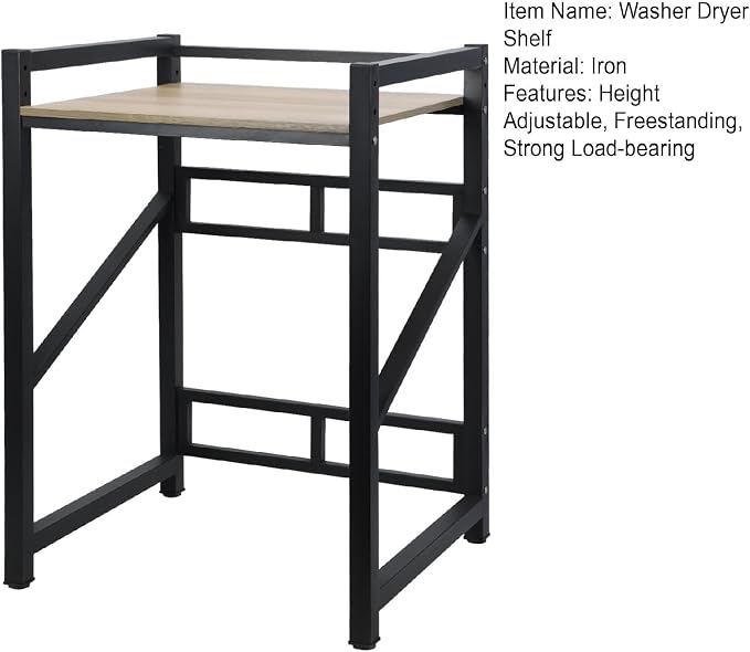 Over Washer and Dryer Storage Shelf, Adjustable Height Countertop Utility Rack - Image 8