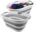 SAMMART 40L Set of 2 Collapsible Plastic Laundry Basket by SAMMART