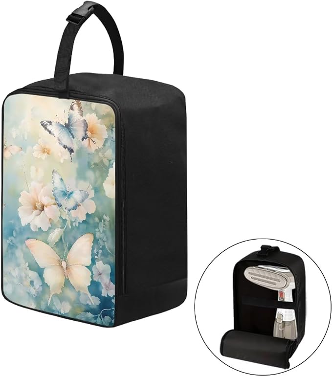 Boho Floral Butterfly Portable Steamer Storage Bag Lightweight Iron Carrying - Image 2