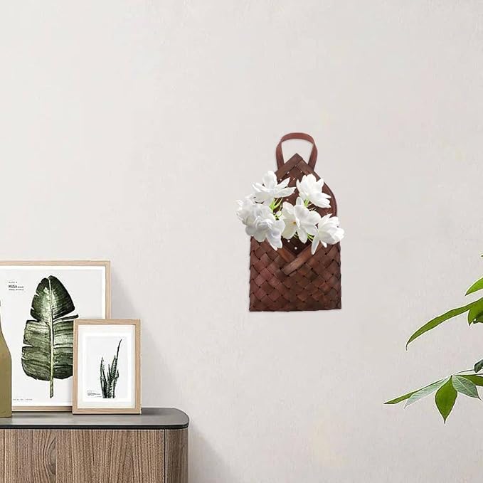 VOSAREA Vintage Woven Wall Hanging Storage Basket - Image 10