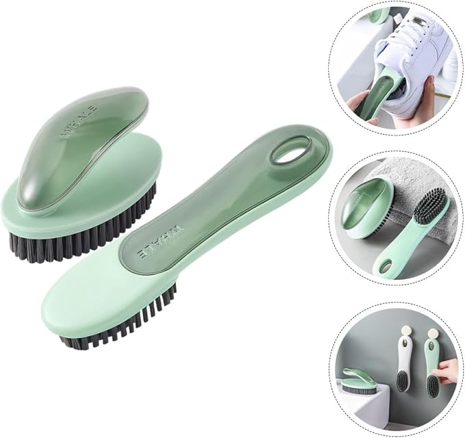 2pcs Shoe Brush and Laundry Scrub Brush Set Green Clothes Scrubber - Image 9
