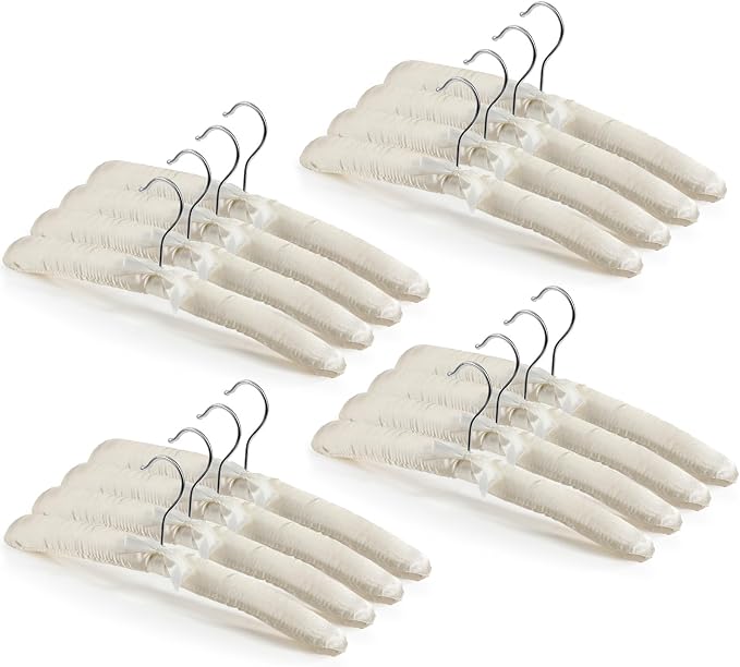 Jetec 16 Pieces Satin Padded Hangers by Jetec