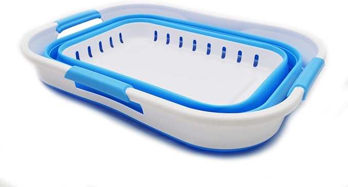 SAMMART 19L Collapsible Super Mini 3 Handled Plastic Laundry Basket - Image 3
