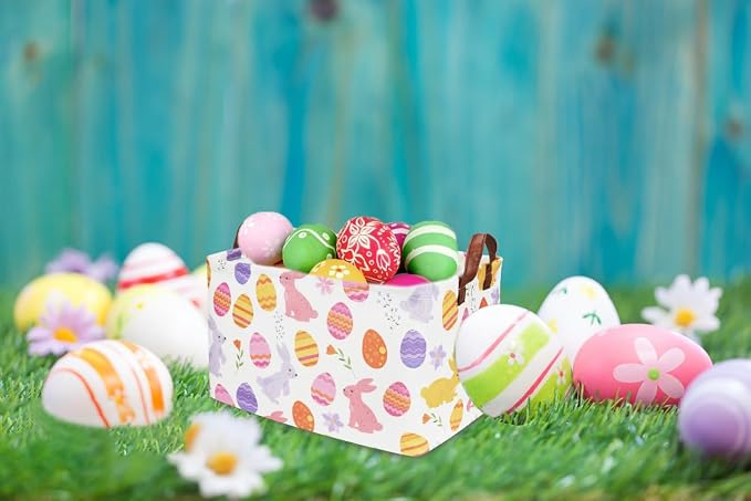 Rectangular Easter Baskets, Kids Easter Basket Organizer.Cute Storage Basket - Image 2