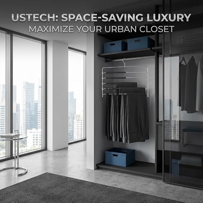 USTECH Multi-Tier Swing Arm Pants Hanger - Image 7