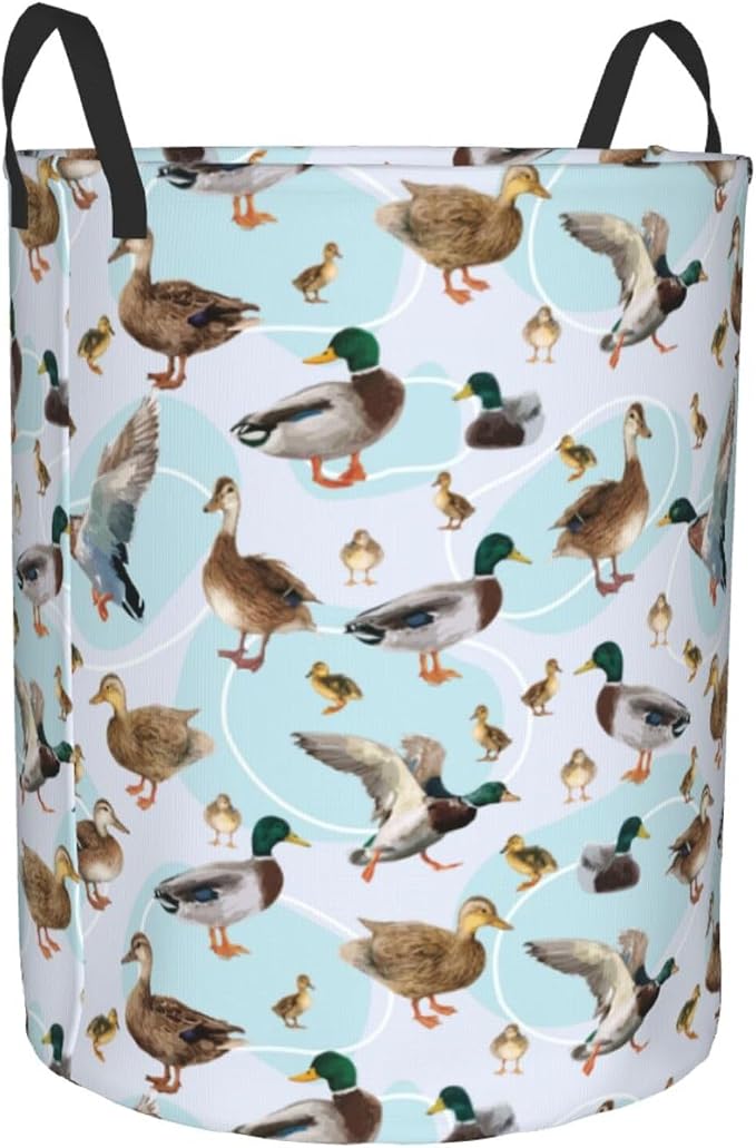 Green Duck Laundry Basket Storage Bin Foldable Laundry Hamper Clothes Storage - Image 2